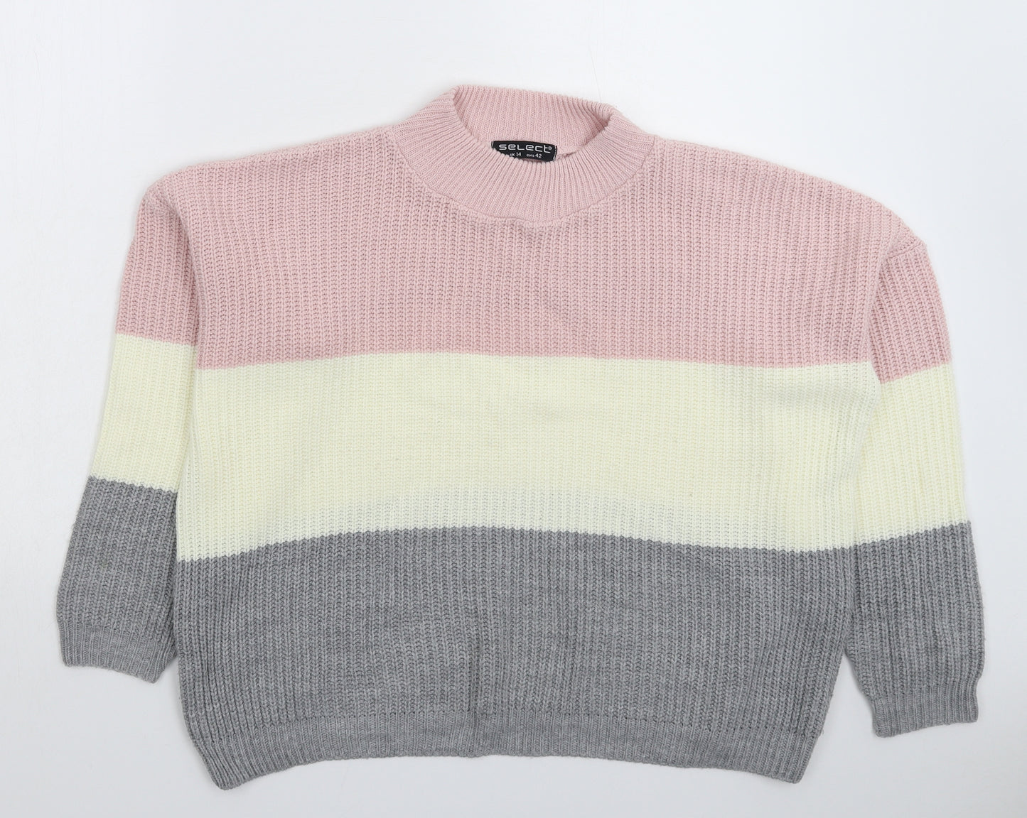 Select Womens Multicoloured  Knit Pullover Jumper Size 14