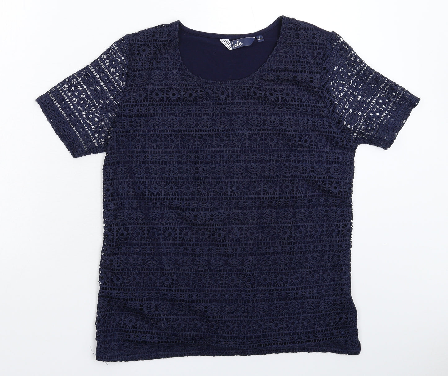 Isle Womens Blue   Basic T-Shirt Size 12