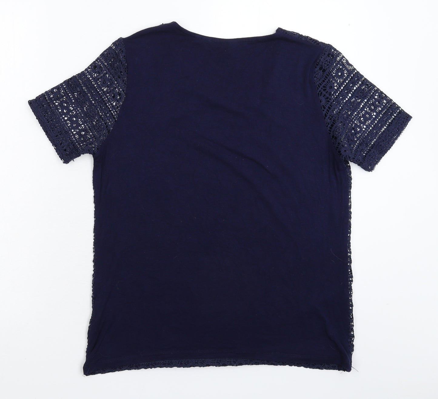 Isle Womens Blue   Basic T-Shirt Size 12