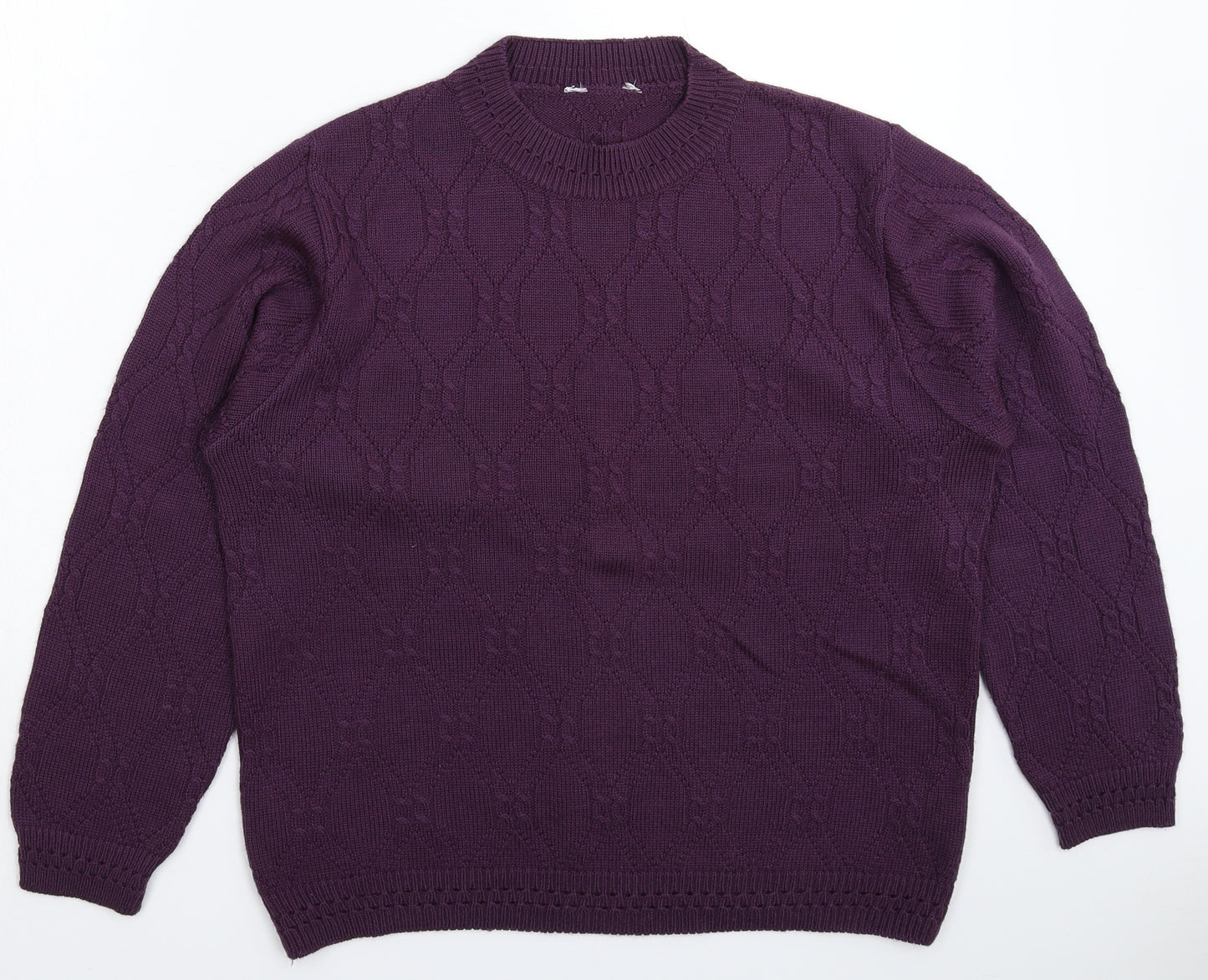 Happit Womens Purple  Knit Pullover Jumper Size 20