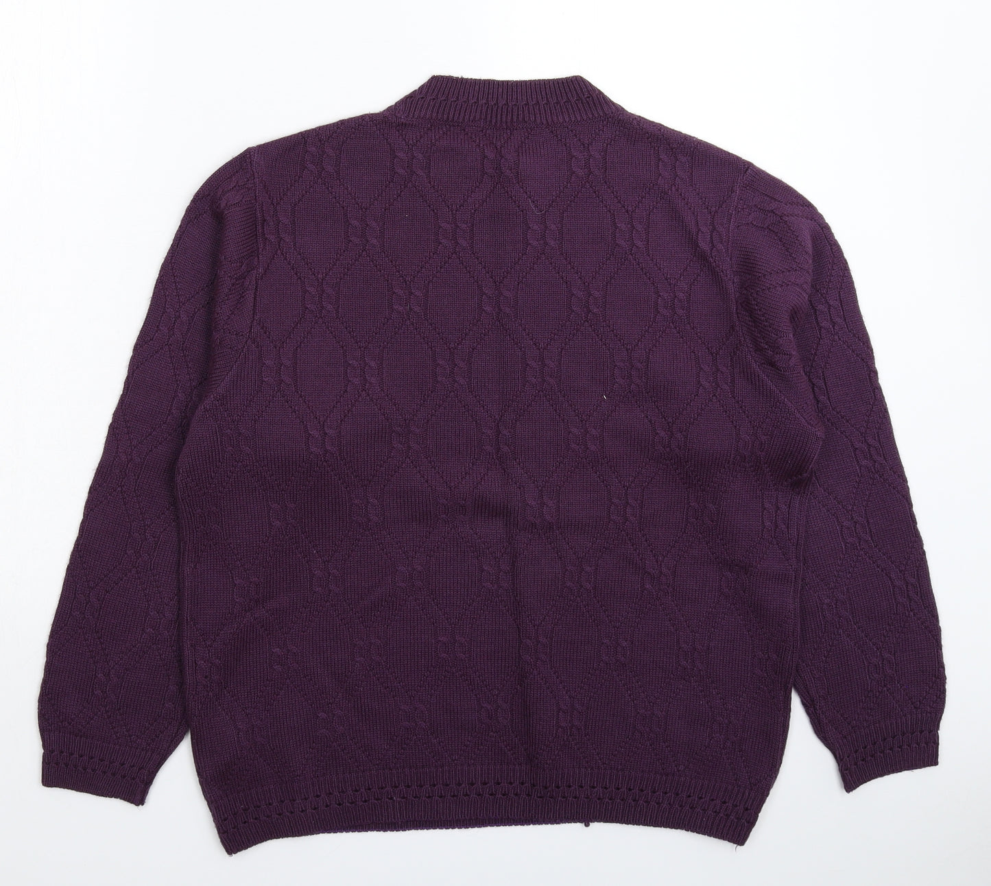 Happit Womens Purple  Knit Pullover Jumper Size 20