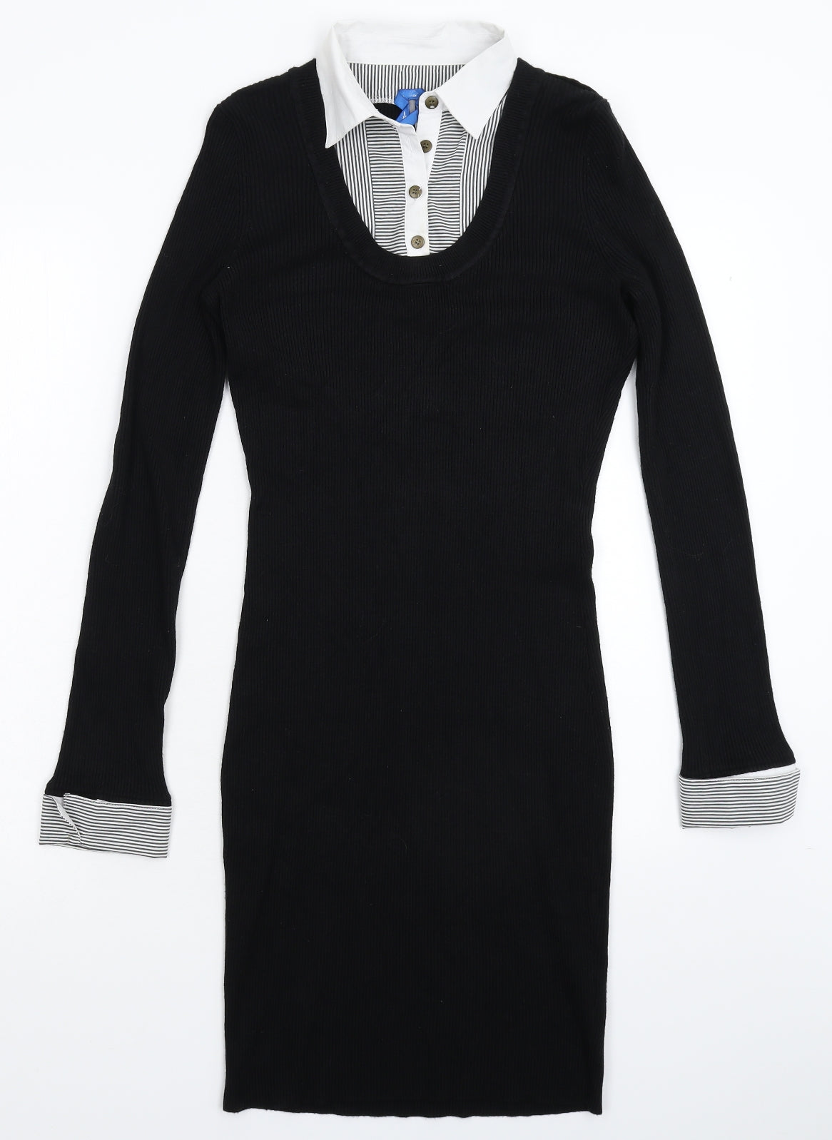NEXT Womens Black  Knit Jumper Dress  Size 10