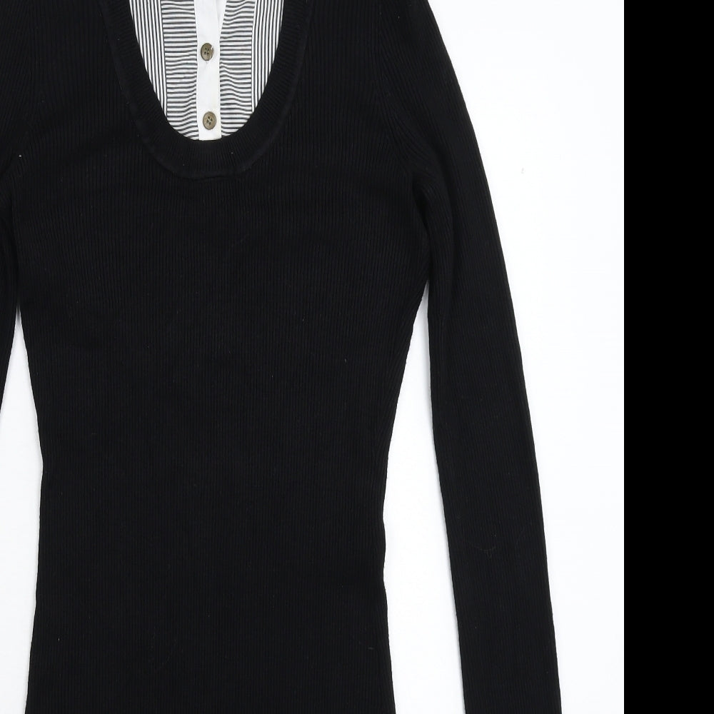 NEXT Womens Black  Knit Jumper Dress  Size 10
