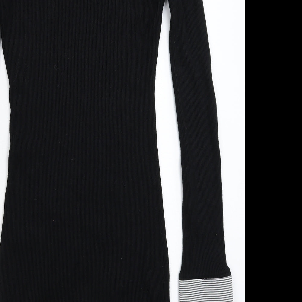 NEXT Womens Black  Knit Jumper Dress  Size 10
