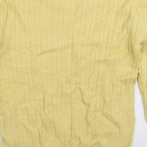 Papaya Womens Yellow  Knit Pullover Jumper Size 10