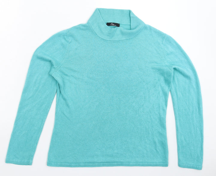 BM Womens Green  Knit Pullover Jumper Size S