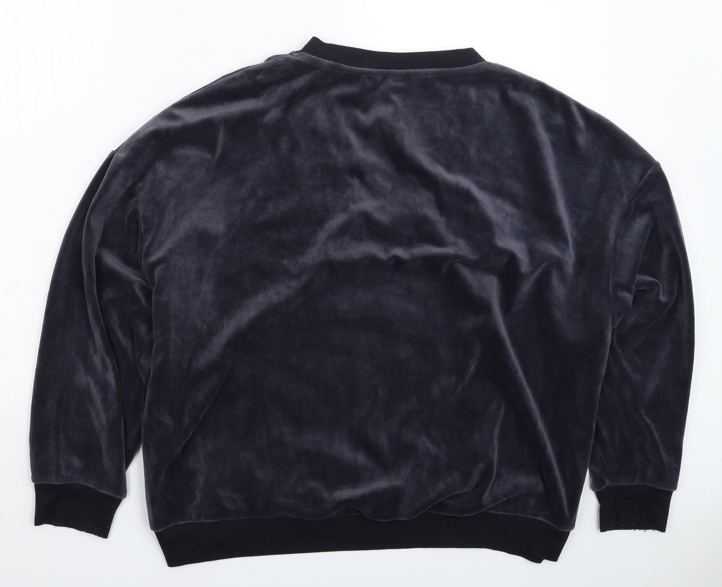 Avenue Mens Grey  Fleece Pullover Sweatshirt Size L