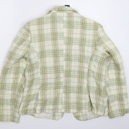 Cristina Womens Multicoloured Check  Jacket Blazer Size 16