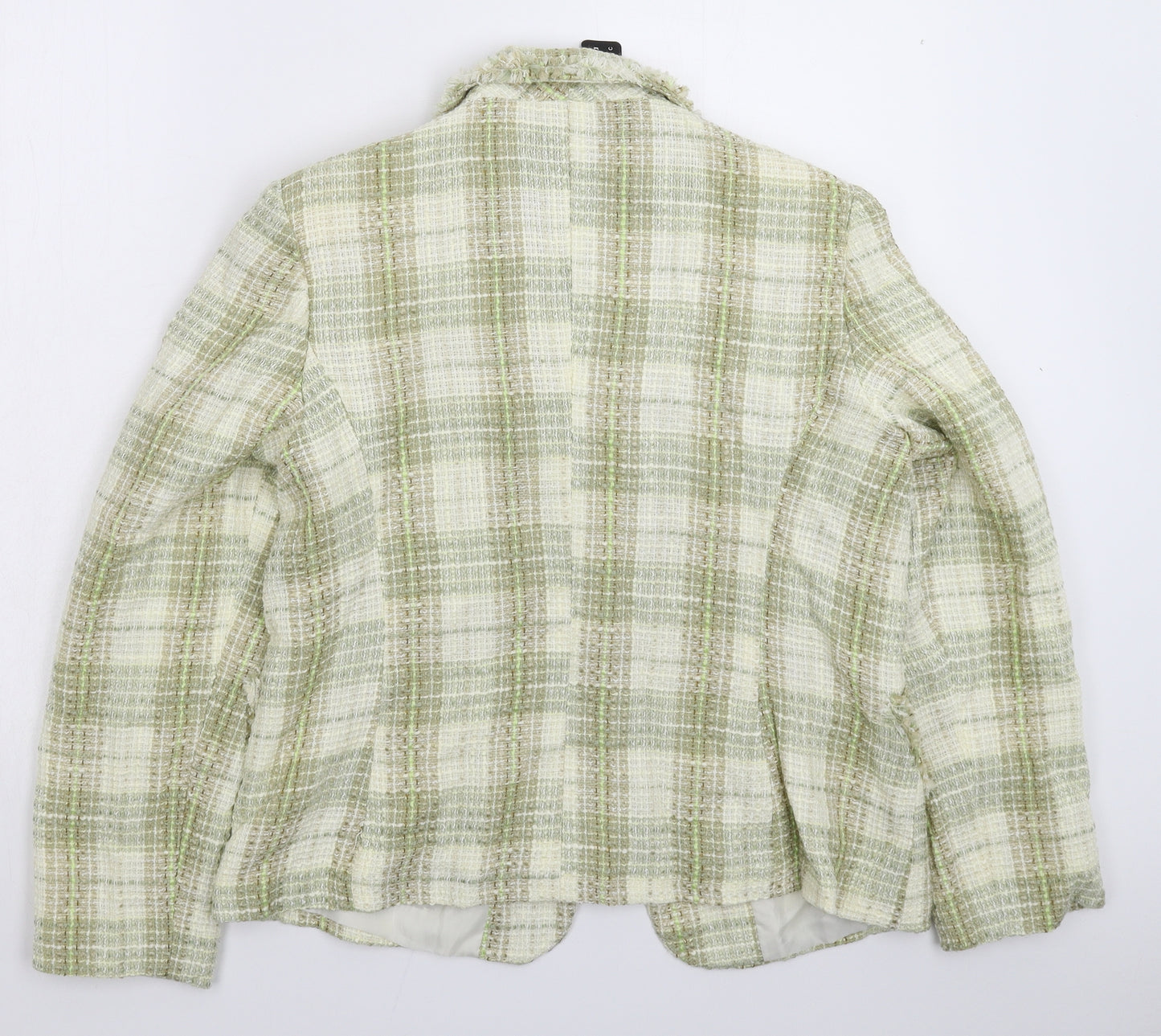 Cristina Womens Multicoloured Check  Jacket Blazer Size 16