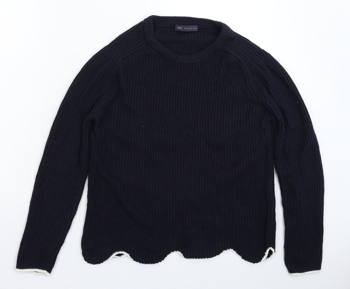 Marks and Spencer Womens Blue  Knit Pullover Jumper Size 14