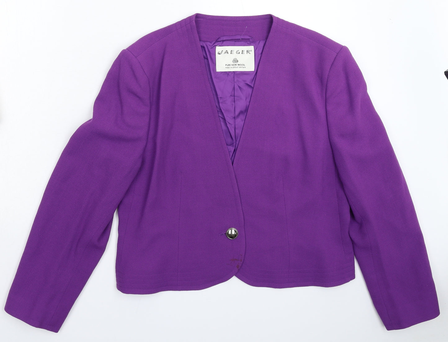 Jaeger Womens Purple   Jacket Blazer Size 16