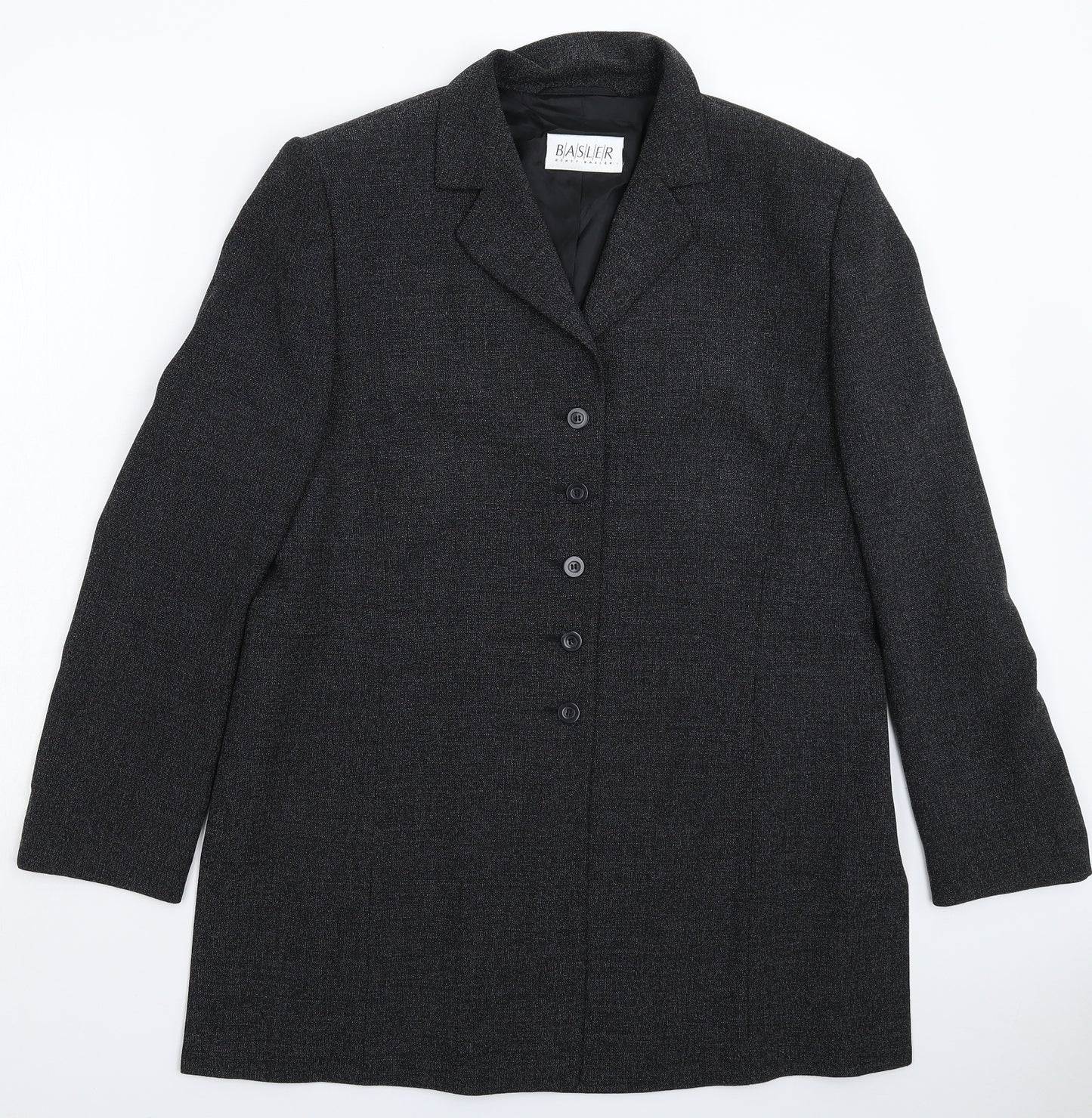 Basler Women's Grey Button Suit Jacket Size 16
