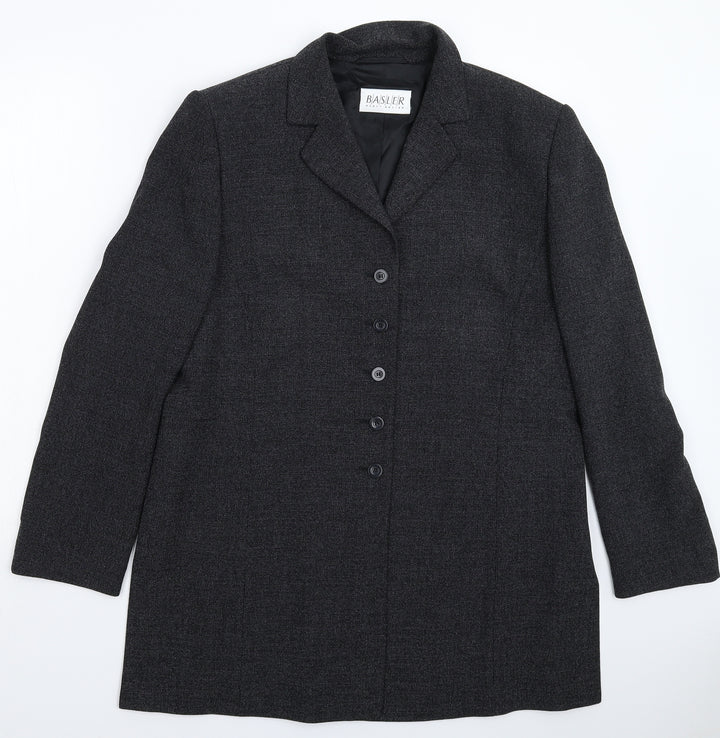 Basler Women's Grey Button Suit Jacket Size 16