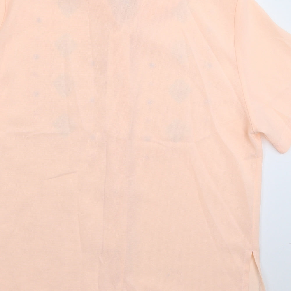 Rosy Womens Pink Geometric  Basic Button-Up Size 16