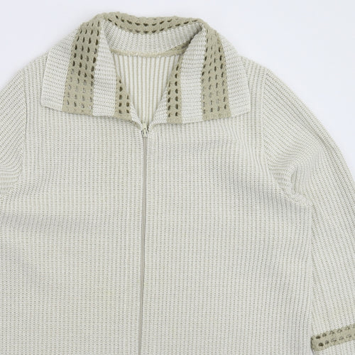 Preworn Womens Grey  Knit Jacket Coatigan Size 2XL