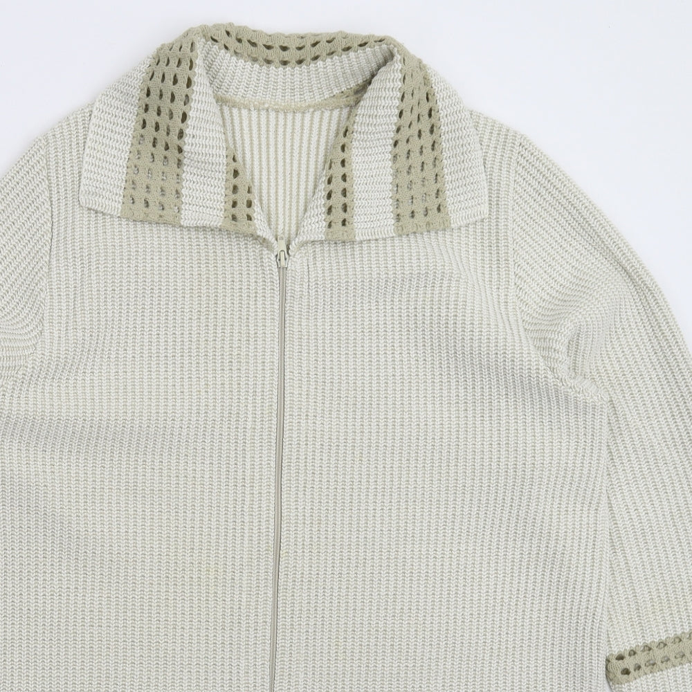 Preworn Womens Grey  Knit Jacket Coatigan Size 2XL