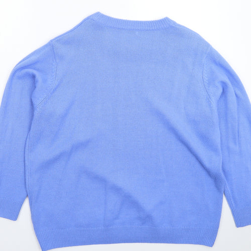 Damart Womens Blue  Knit Pullover Jumper Size 24