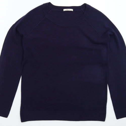 TU Womens Blue  Knit Pullover Jumper Size 12