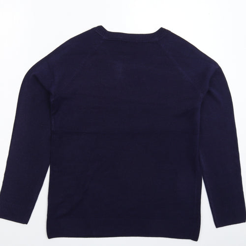 TU Womens Blue  Knit Pullover Jumper Size 12