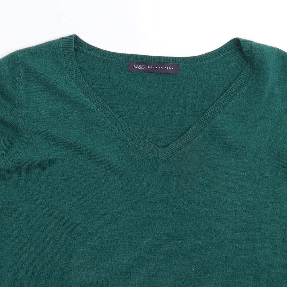 Marks and Spencer Womens Green  Knit Pullover Jumper Size 10