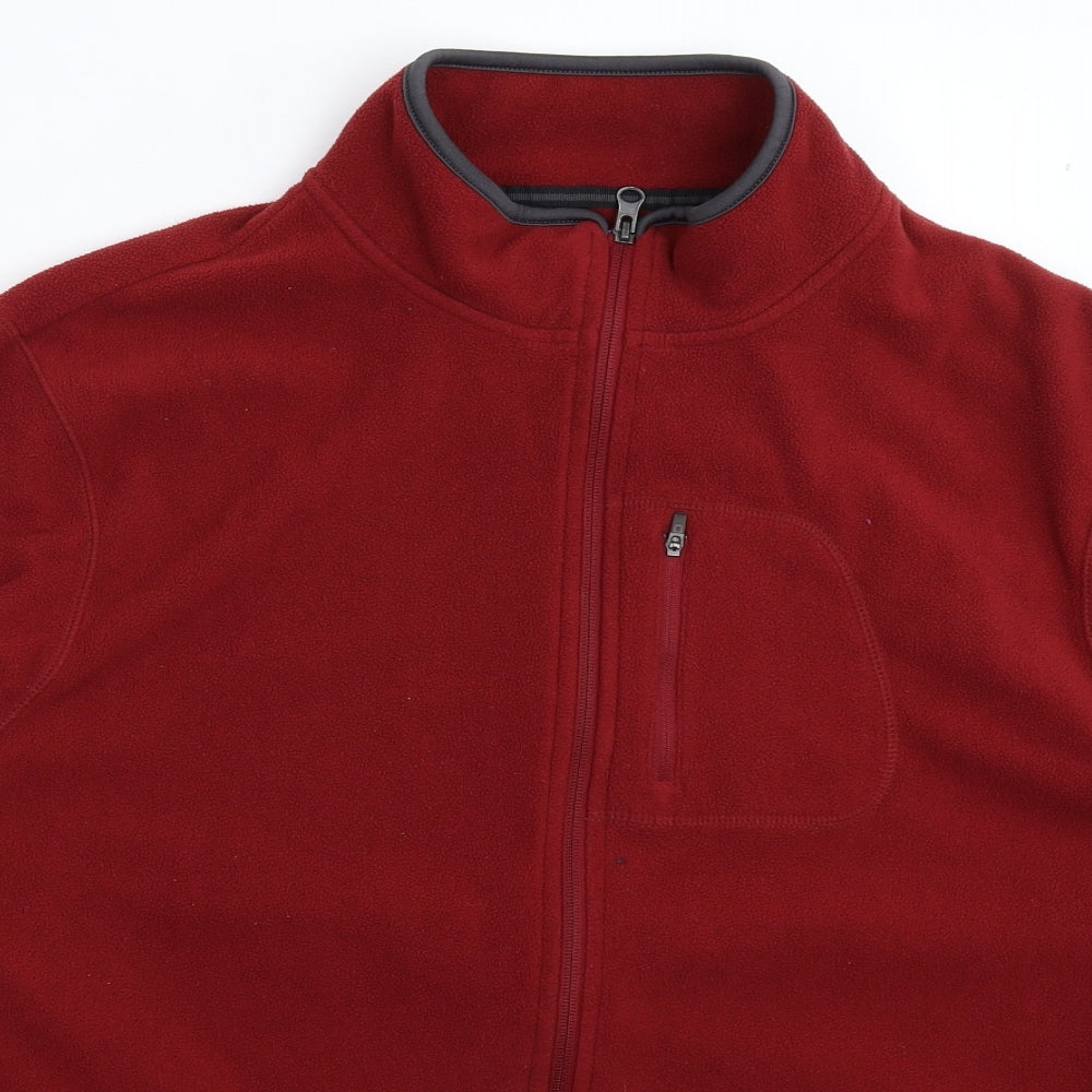 Marks and Spencer Mens Red  Fleece Jacket  Size XL