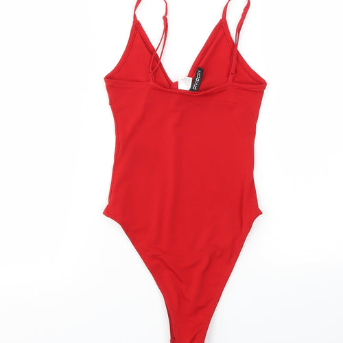 H&M Womens Red   Bodysuit One-Piece Size XS