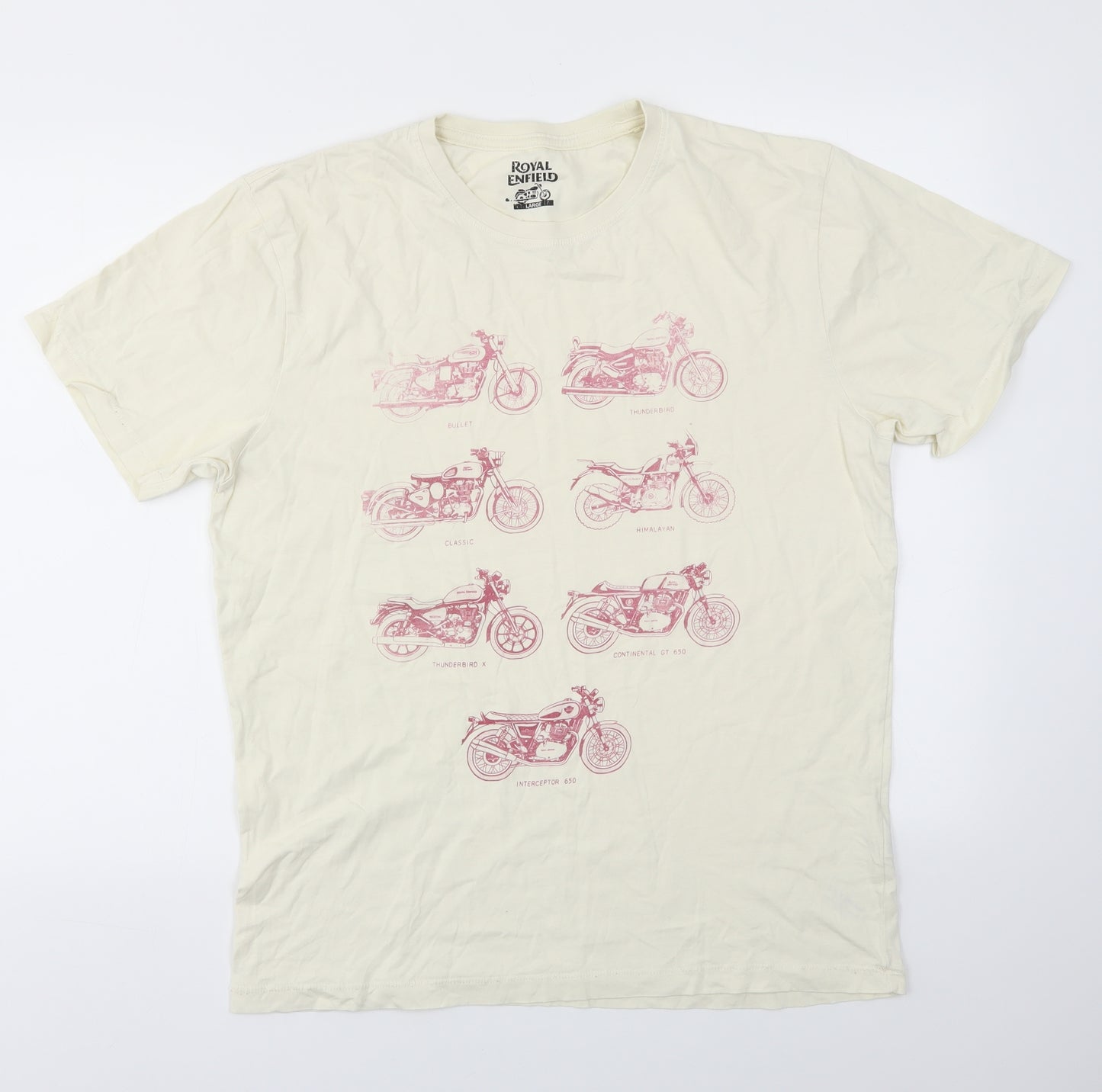 Royal Enfield Mens Ivory    T-Shirt Size L