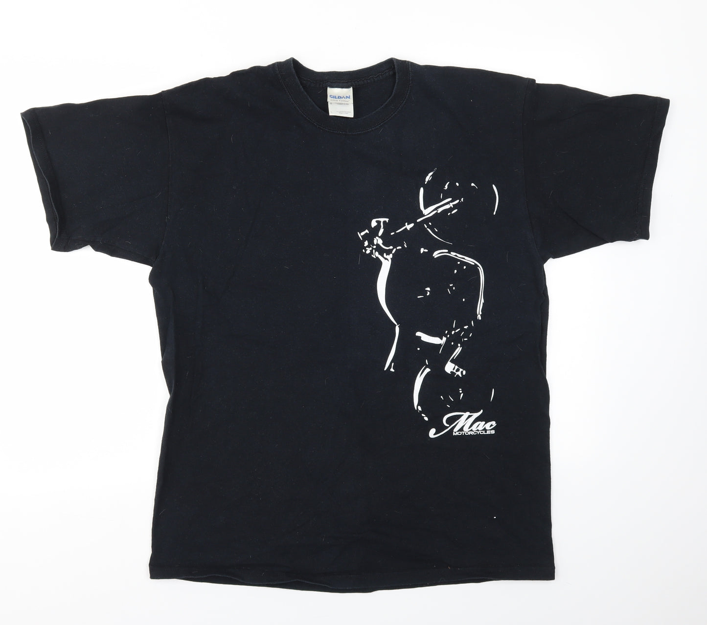 Gildan Mens Black    T-Shirt Size L