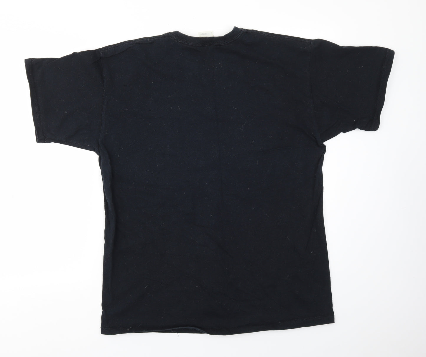 Gildan Mens Black    T-Shirt Size L