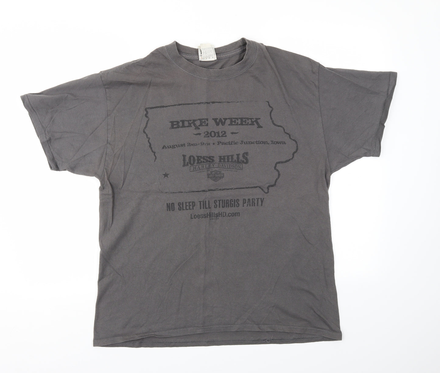MOTOR CYCLES Mens Grey    T-Shirt Size L
