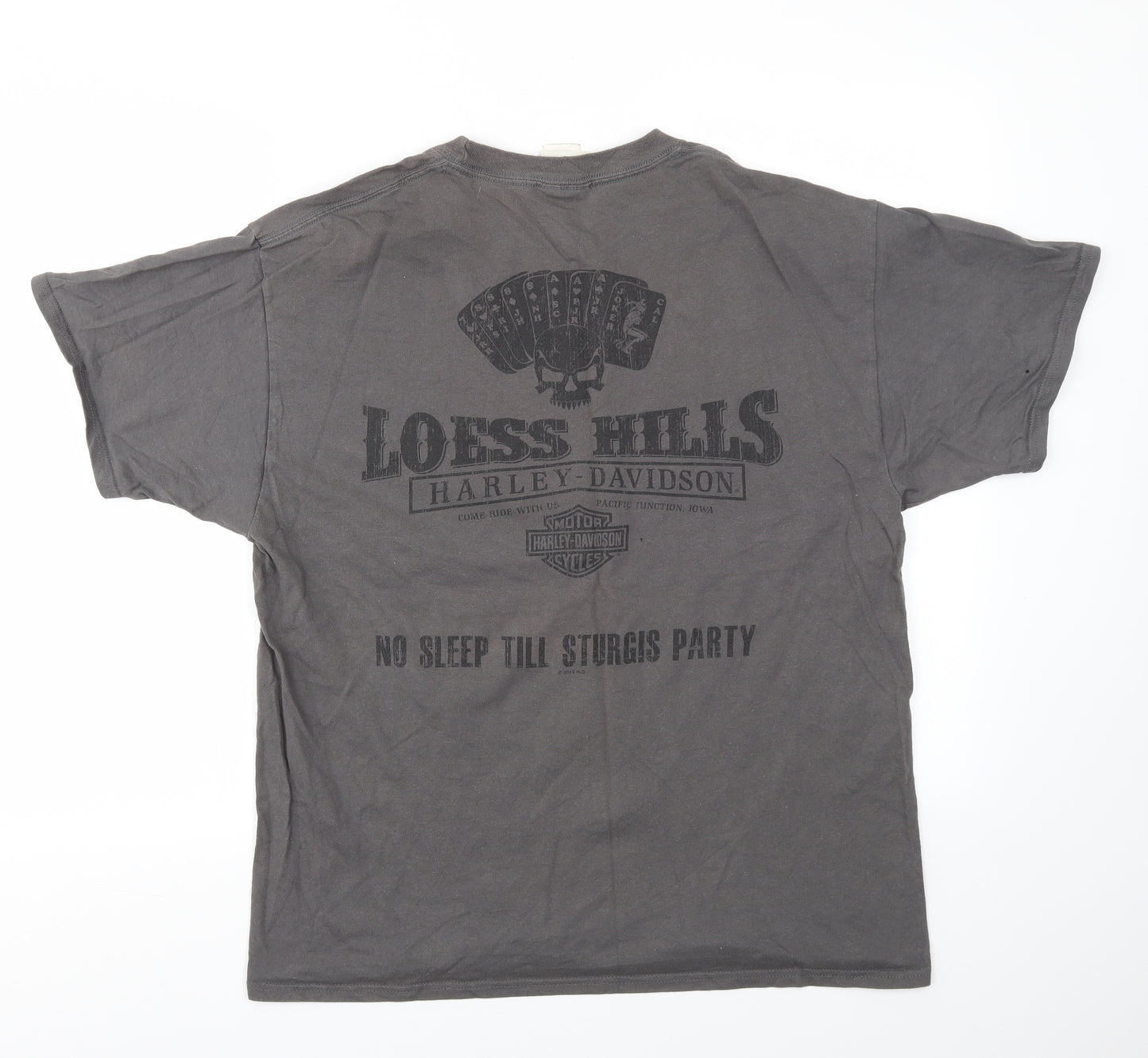 MOTOR CYCLES Mens Grey    T-Shirt Size L