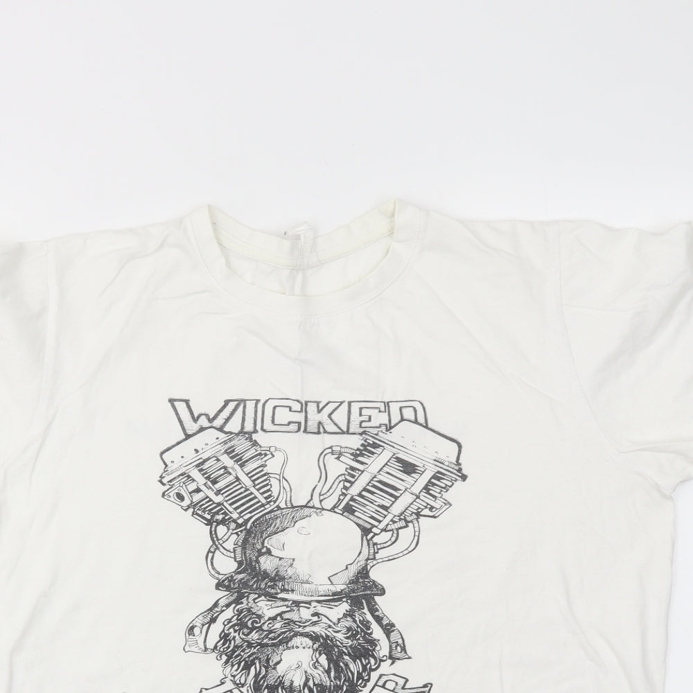 Preworn Mens White    T-Shirt Size XL