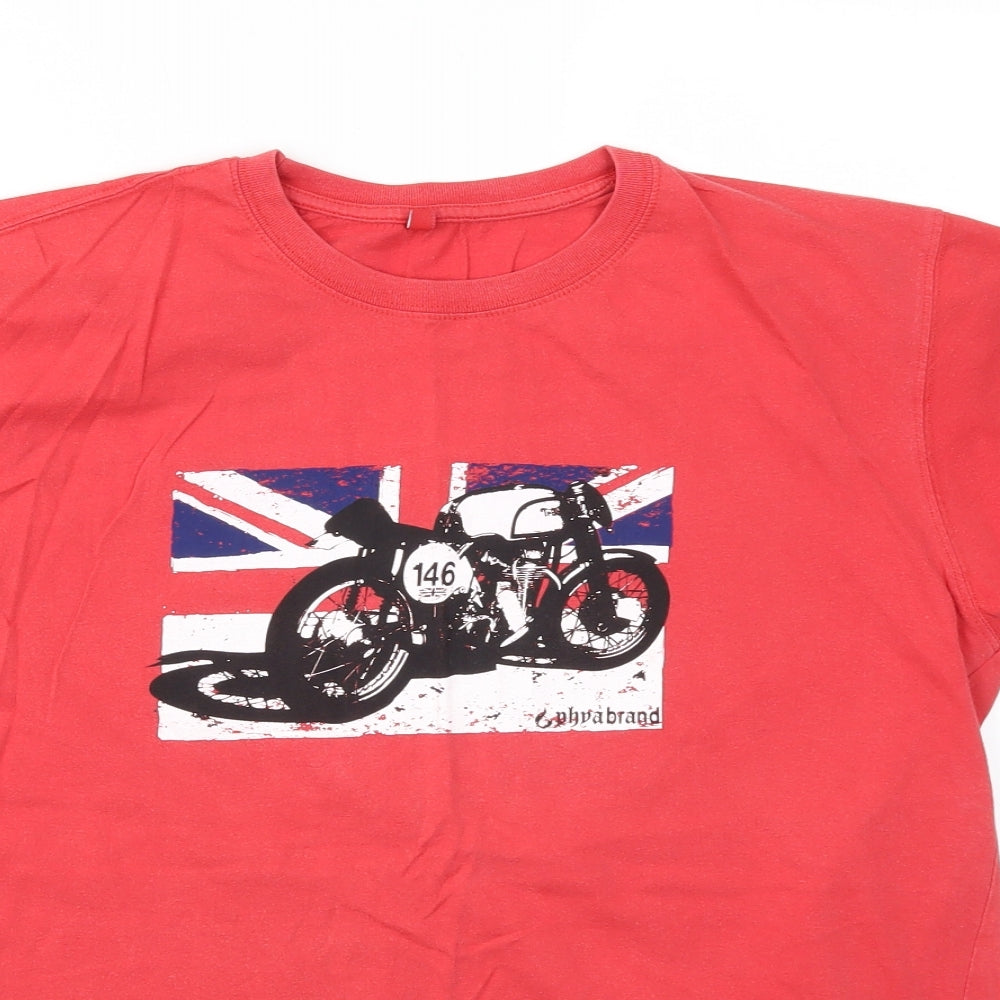 CONTILENTAL Mens Red    T-Shirt Size L