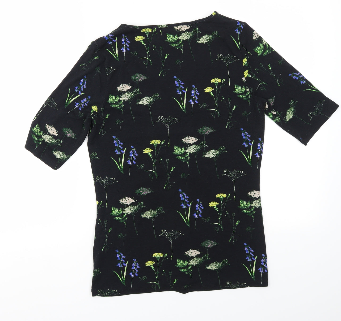 M&S Womens Multicoloured Floral  Basic T-Shirt Size 10