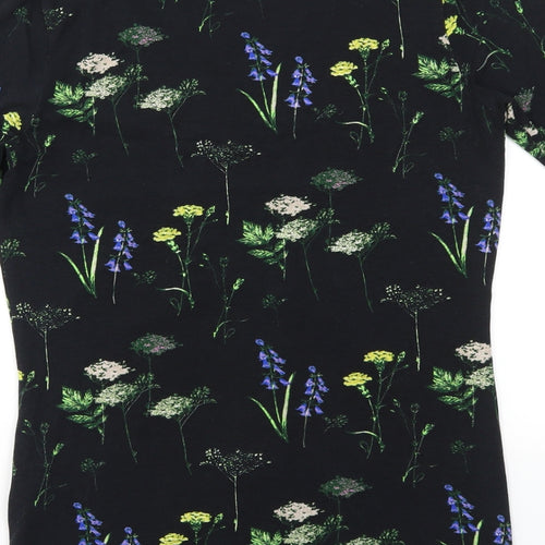 M&S Womens Multicoloured Floral  Basic T-Shirt Size 10