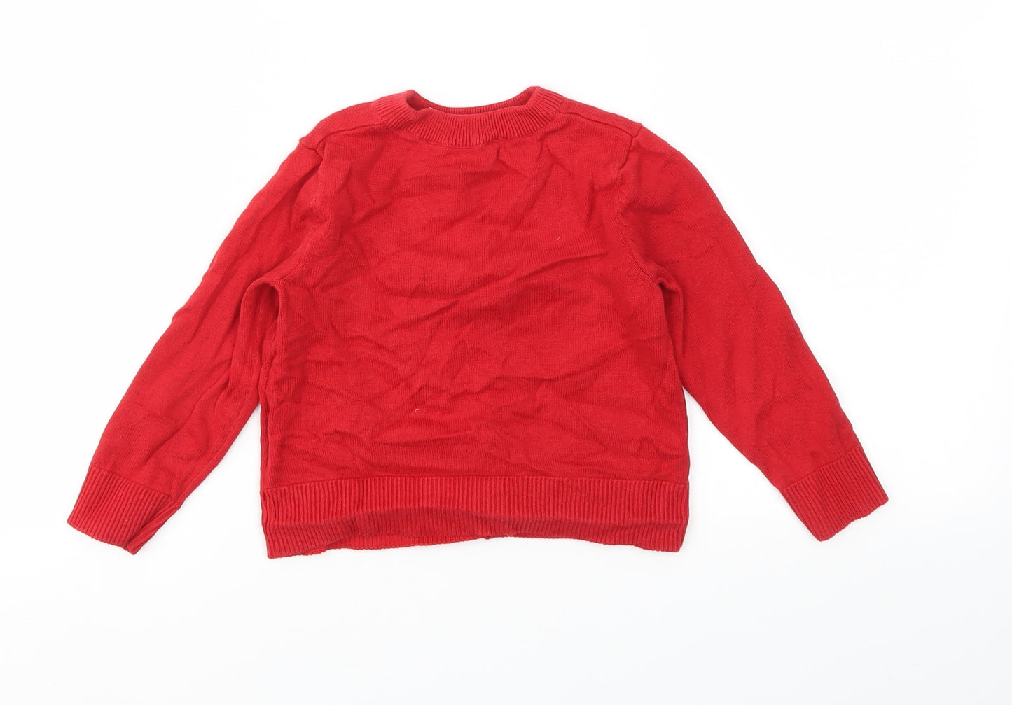 H&M Girls Red   Pullover Jumper Size 2 Years