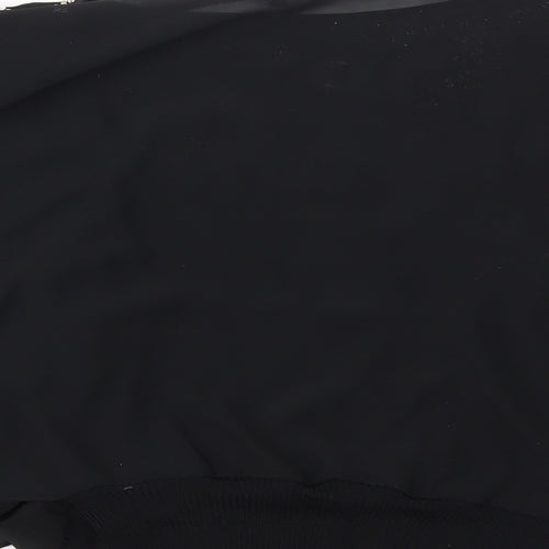 DAVID EMANUEL Womens Black   Basic T-Shirt Size 10