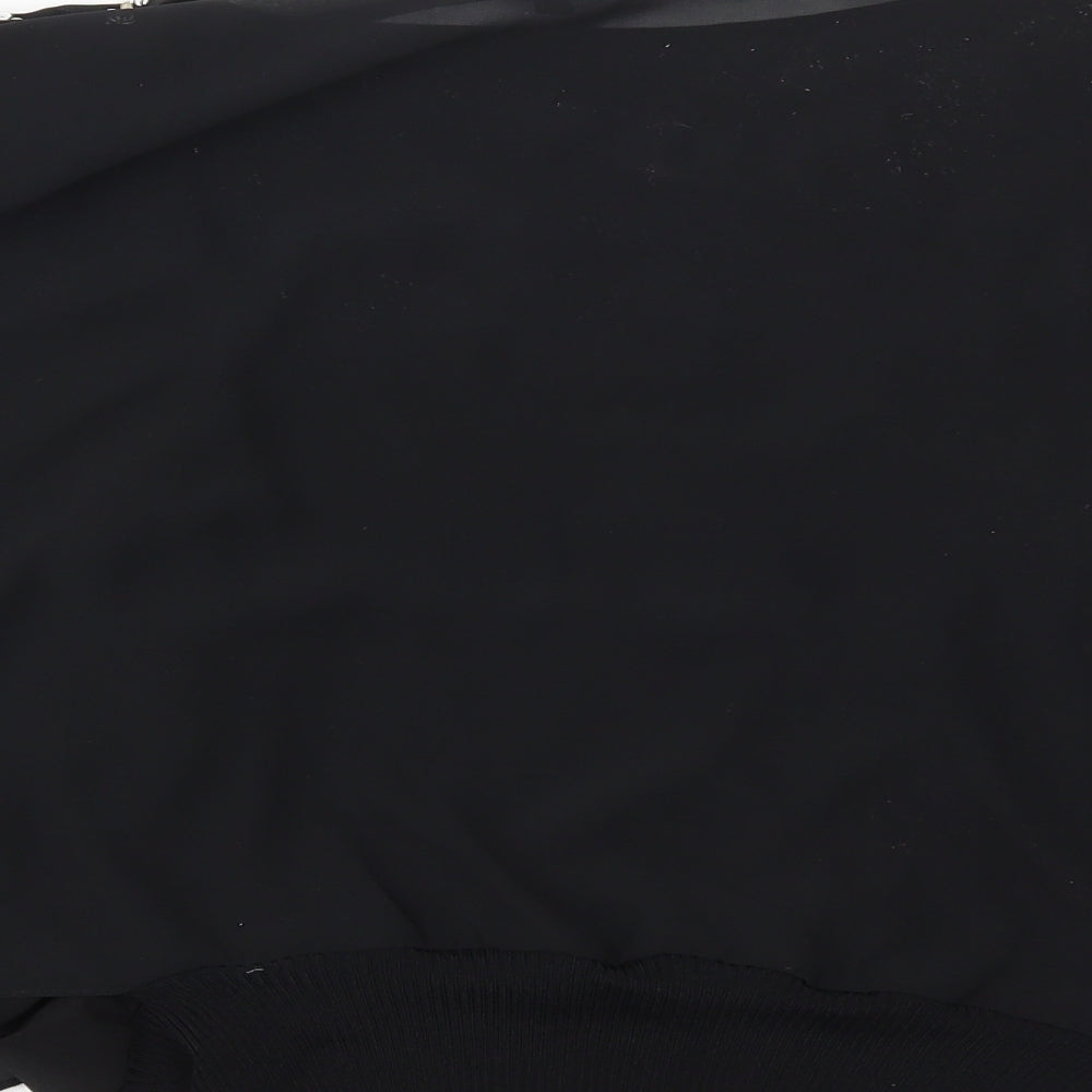 DAVID EMANUEL Womens Black   Basic T-Shirt Size 10