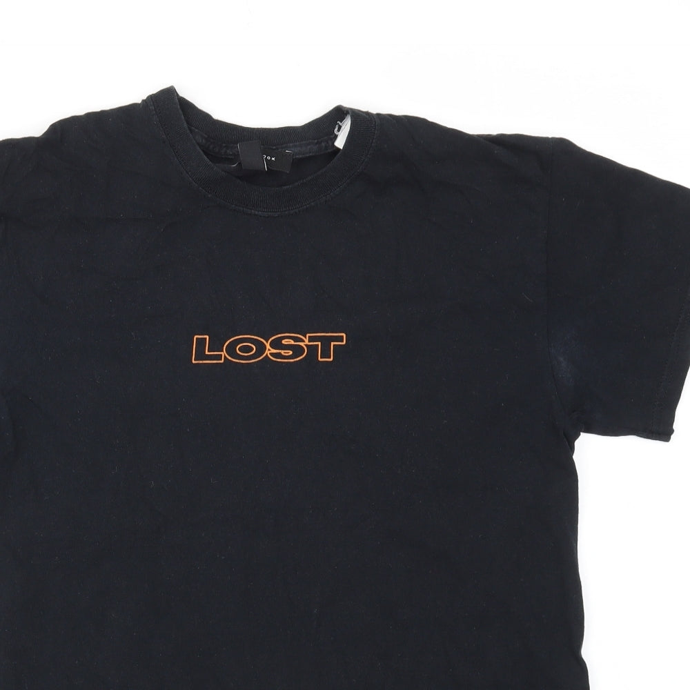 New Look Mens Black    T-Shirt Size S