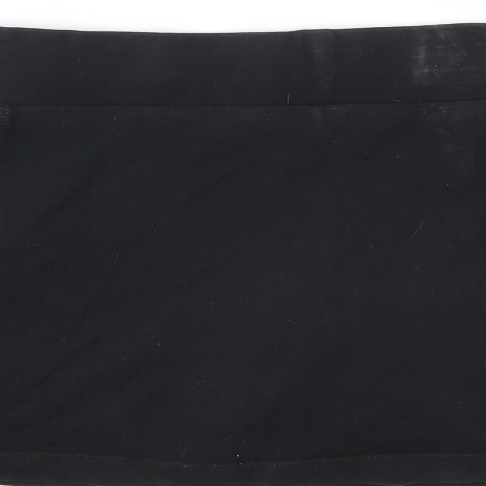 M&S Girls Black   A-Line Skort Size 7-8 Years