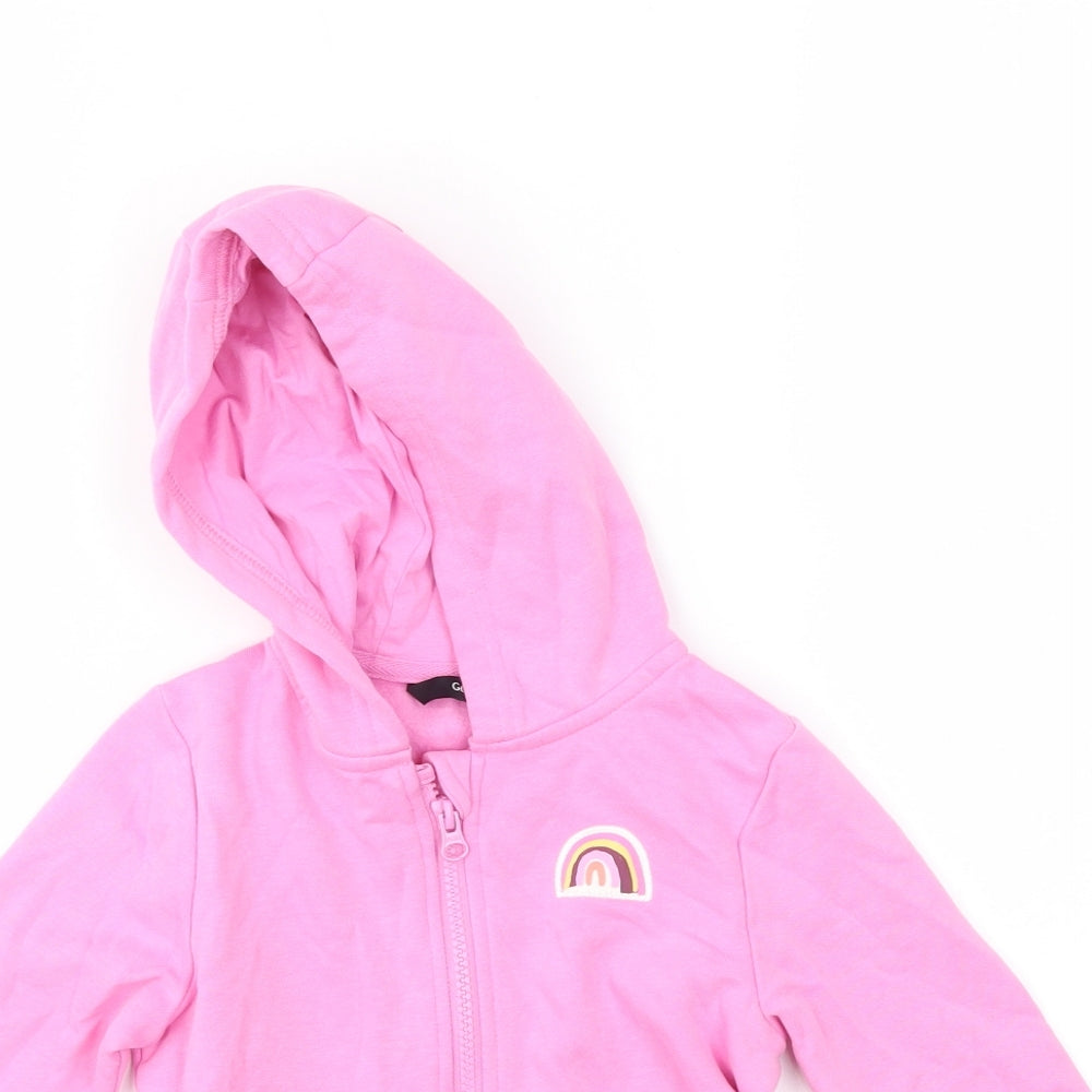 George Girls Pink   Full Zip Jumper Size 3-4 Years