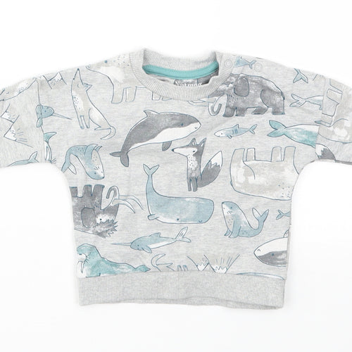 Nutmeg Boys Multicoloured Animal Print  Pullover Jumper Size 0-3 Months