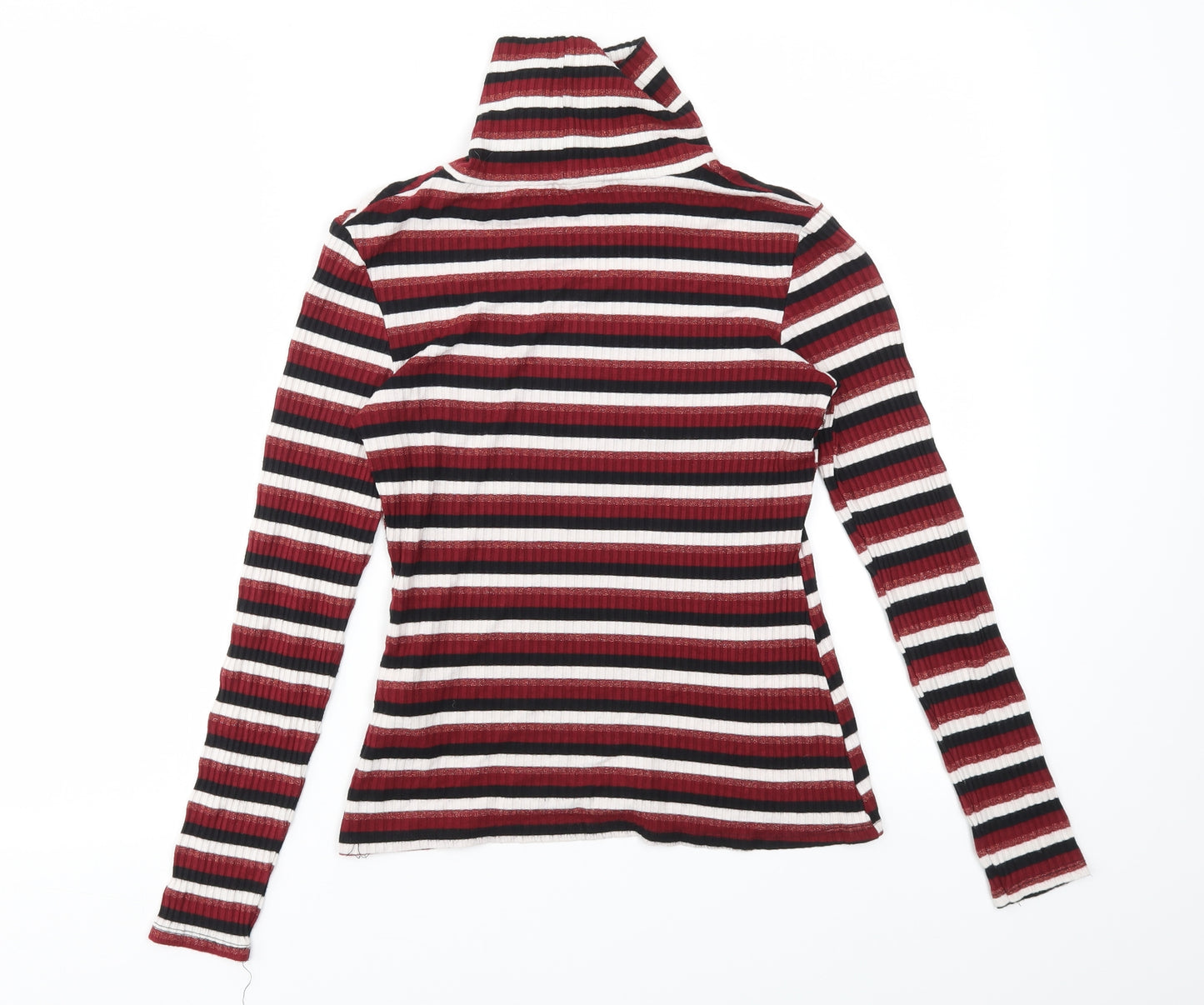 New Look Womens Multicoloured Striped  Basic T-Shirt Size 10