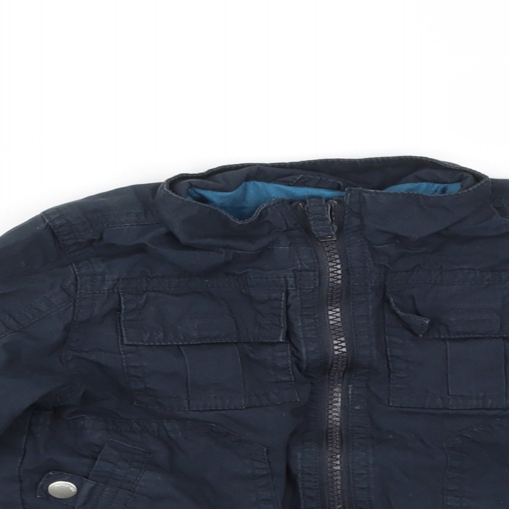 M&S Boys Black   Basic Coat Coat Size 12-18 Months