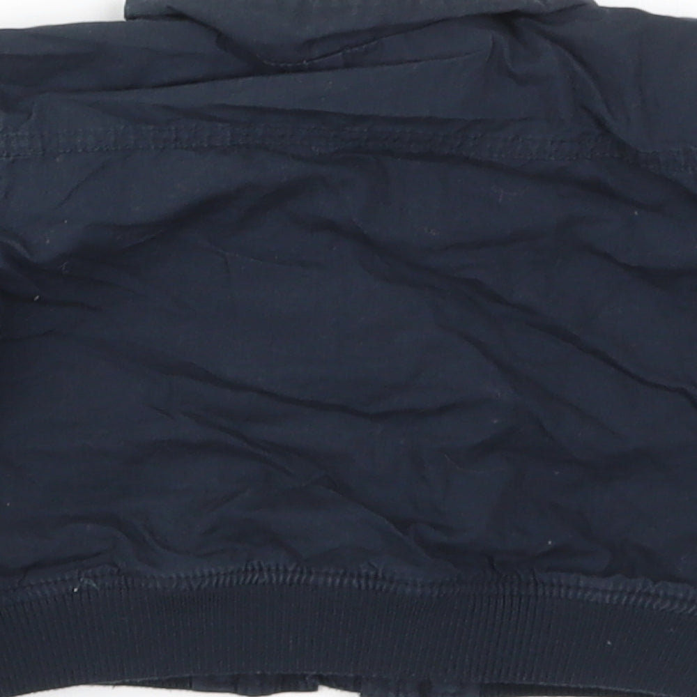 M&S Boys Black   Basic Coat Coat Size 12-18 Months
