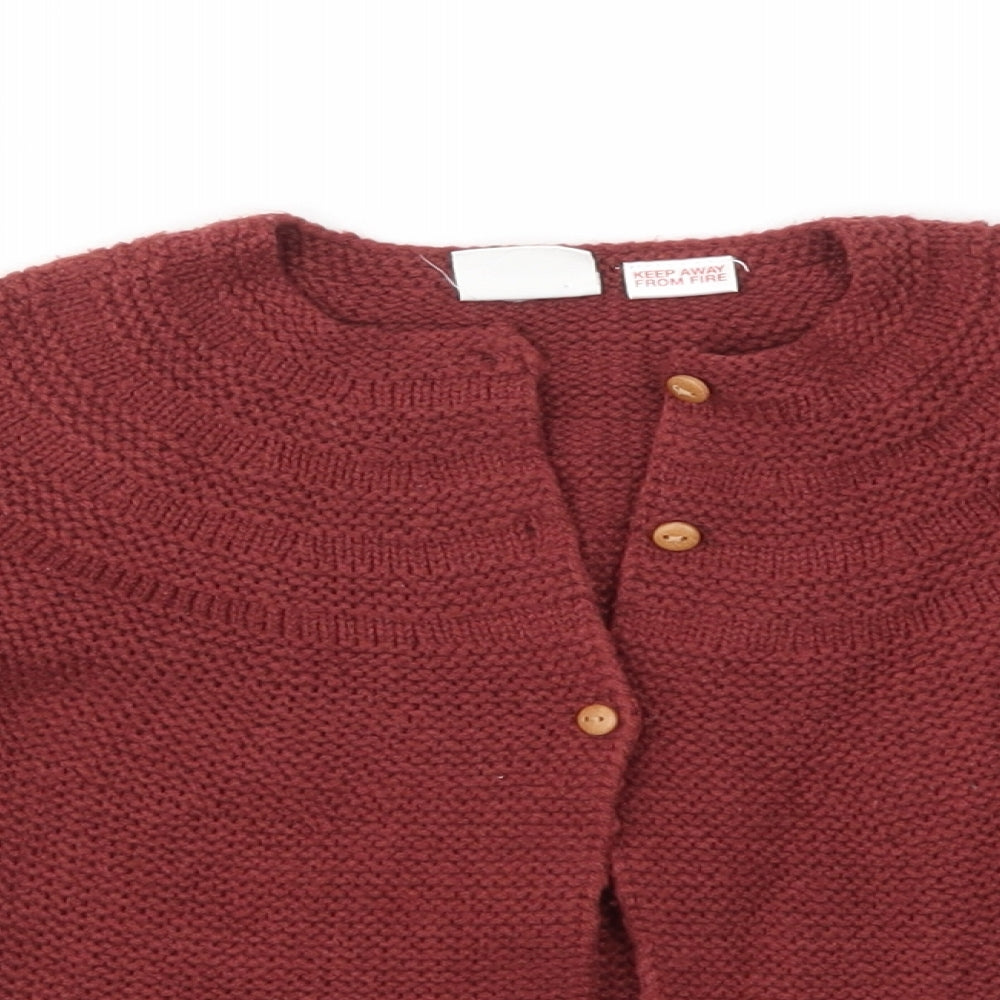 Zara Boys Red   Cardigan Jumper Size 4-5 Years