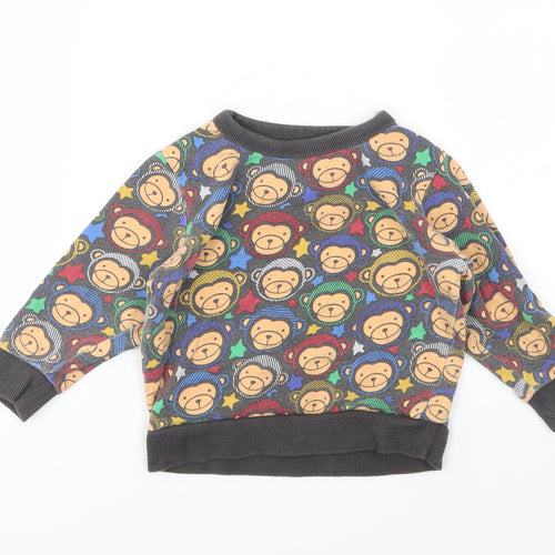 NEXT Boys Multicoloured Animal Print  Pullover Jumper Size 12-18 Months