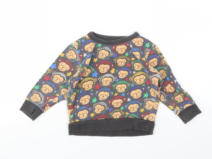 NEXT Boys Multicoloured Animal Print Pullover Jumper Size 12-18 Months
