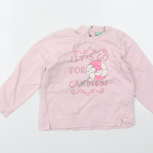 BABYGILRS Girls Pink   Pullover Jumper Size 2 Years
