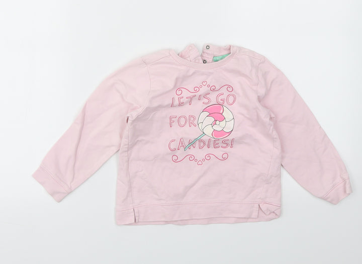 BABYGILRS Girls Pink Pullover Jumper Size 2 Years